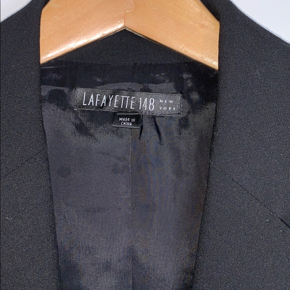 LAFAYETTE 148 NY • Black 2 Button Blazer Jacket 10 - Picture 2 of 6